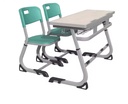 Conjunto doble de escritorio y silla  regulables