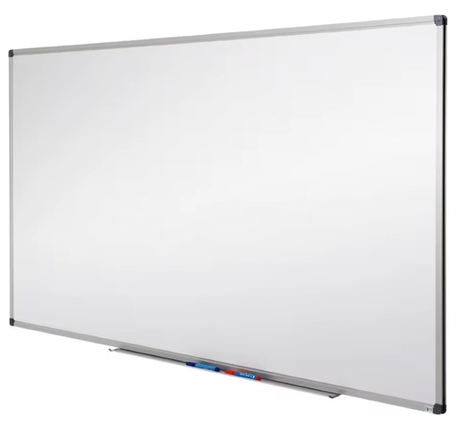 [P0335EB] Pizarron Magnetico Blanco con Marco de Aluminio y Bandeja Porta-Útiles 